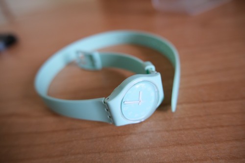 SWATCH ORIGINALS LL115 CINTURINO DOPPIO GIRO - SILICONE VERDE MENTA WRAP  Watch | eBay