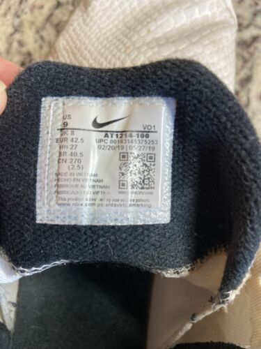 Nike Herren Basketballschuhe Mamba Focus AT1214-100 Größe 9 weiß schwarz ohne Schnürsenkel - Bild 4 von 8