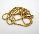 14K Yellow Solid Gold Rope Chain Necklace 18" [N96] — photo 6