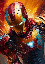 Abstract Man of Iron  8.5" x 11"  Frameable Art Print