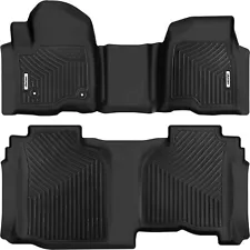 OEDRO Floor Mats for 2019-2025 Silverado 1500/ Sierra 1500 Double Cab TPE Liners