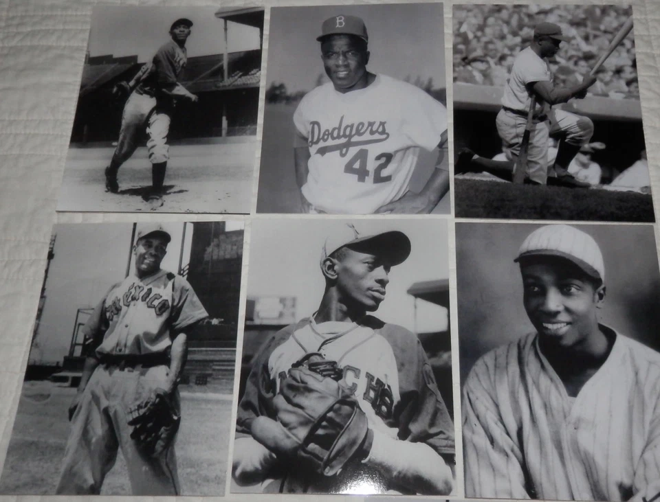 Negro Leagues Greats Postcard Set of 8 Josh Gibson Jackie Robinson Satchel Paige - Image 2 of 3