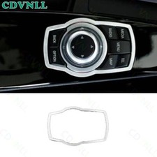 Para BMW X2 F39 2018-2021 Consola de aluminio plateado Multimedia Botón Marco Borde 1*