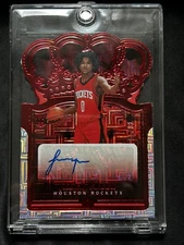 2021-2022 Crown Royale Jalen Green Red Rookie Auto FIRST /31 Rockets CLEAN SSP