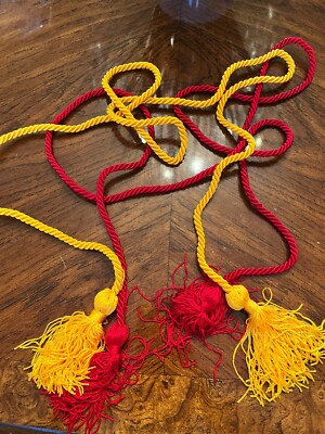 Delta Chi Honor Graduation Cords Royal and White 60'' Long