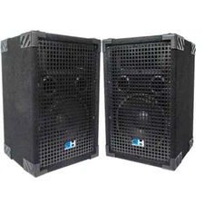 Pair of Passive 8 Inch 2-Way PA/DJ Loudspeaker Cabinets - 500 Watts Full Range