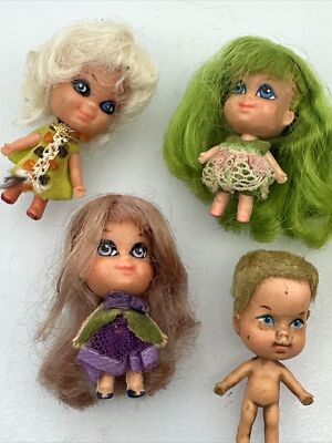 Vintage Mattel Liddle Kiddle Dolls Violet Apple Blossom Locket