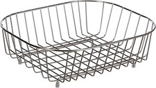 Delfinware 3950SS Stainless Steel Oval Sink Basket, Silver