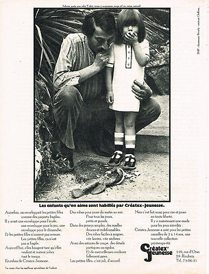 ADVERTISEMENT ADVERTISING 045 1971 CREATEX - YOUTH clothes for girls SIDONIE