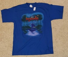 Vtg 90s NWT Disney Store Pocahontas Disney T-Shirt Mens XL RARE Two Sided Scene