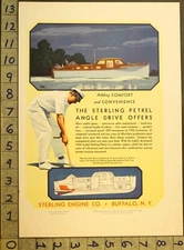 1933 STERLING ENGINE BUFFALO CABIN CRUISER BOAT CAPTAIN DOUGLAS DONALD AD 28307