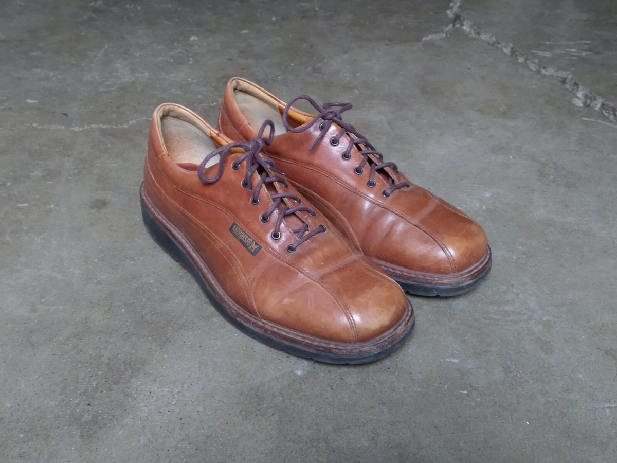 Mephisto Air Relax Goodyear Welt Sneakers Men s Size 9 Brown Leather Shoes