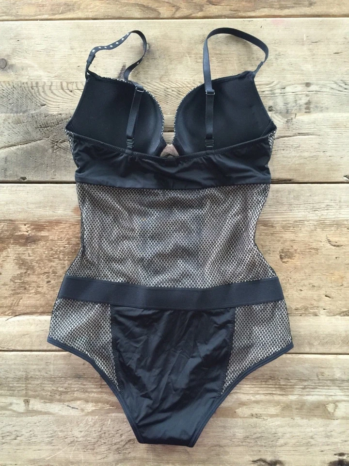 BODY VICTORIA'S SECRET BALMAIN X RED NUEVO VS SEXY PELUCHE NEGRO 36B Foto 4 de 4