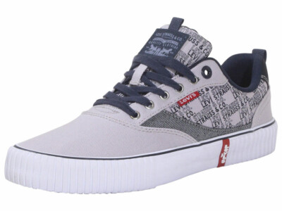 LEVIS LANCE LS&CO-CT-CVS LOW TRAINERS SNEAKERS MEN SHOES GREY/NAVY SIZE 8.5 NEW