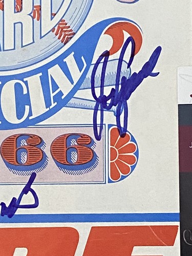1966 Cleveland Indians VS Twins Score Card AUTO Rocky Colavito Siebert Bell JSA - Picture 4 of 9