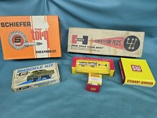 Rare Vintage Speed Shop Display Boxes Hurst Schiefer Stewart Warner Mr Gasket