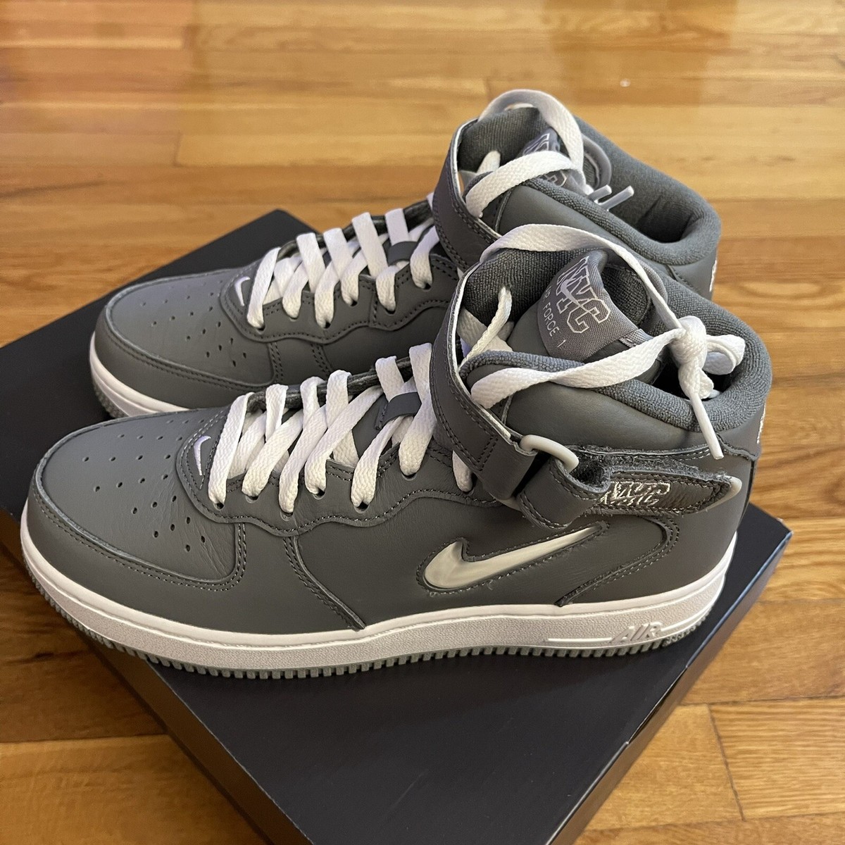🔥Nike Air Force 1 Mid QS Jewel NYC Cool Grey/White DH5622 001