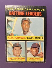 1970 AL Batting Leaders 1971 #61 Topps Baseball Card - Super Nice - Excellent +
