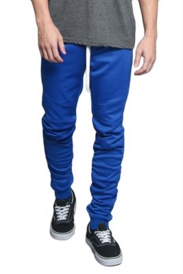 Men's Scrunched Bungee  Drawstring Jogger Sports Workout Track Pants TR547-V1A