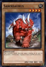 2017 Yu Gi Oh Dinosmashers Fury Structure Deck #SR04EN004 Sabersaurus C