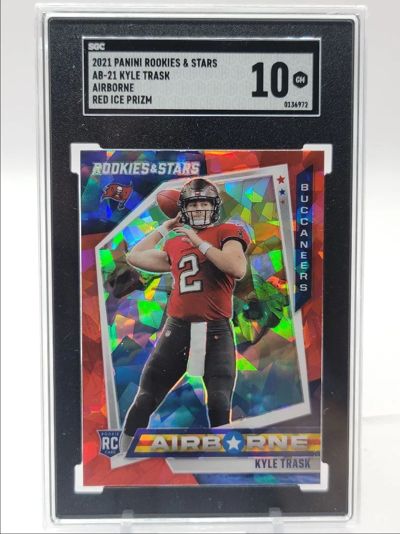 Kyle Trask Panini Rookies & Stars Airborne #AB21 Signature-Red Ice