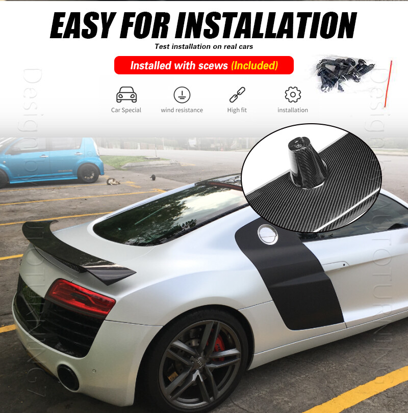 For Audi R8 GT V8 V10 2008-15 Rear Trunk Spoiler Lid Boot Wing REAL Carbon Fiber