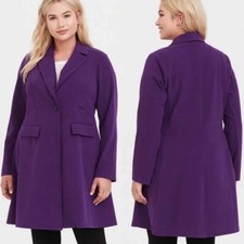 Torrid Ponte Trench Coat In Bright Purple Plus Size 3 3x