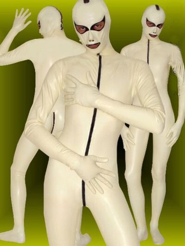 100% látex goma catsuit traje completo body máscara mono disfraz