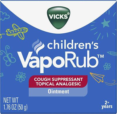 Vicks Rub Children's Chest Rub Ointment, 1.76oz (Beatup Box)