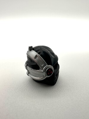LEGO Part 15615PB04 Black Headgear Ninjago Wrap With Silver Cyborg Eyepiece USED