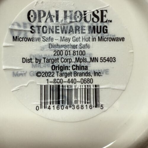 Opalhouse Stoneware Monogram W Floral 16 oz Coffee Tea Mug Feminine Tea Cup - Picture 5 of 8