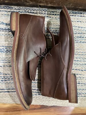 Original Penguin Birdie Brown Leather Lace Up Tassel Dress  display picture 1