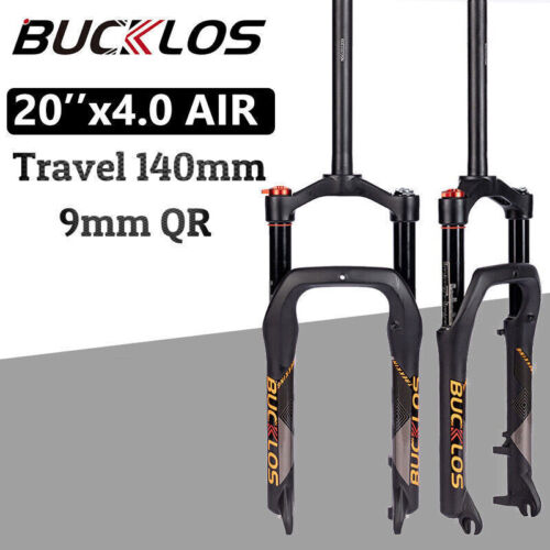 BUCKLOS 20*4.0" Fat ElectricBike MTB Suspension Fork 140mm Air Spring Snow Forks - Picture 3 of 13
