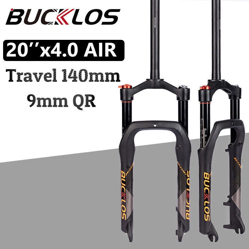 BUCKLOS 20*4.0" Fat ElectricBike MTB Suspension Fork 140mm Air Spring Snow Forks - Image 3 of 4