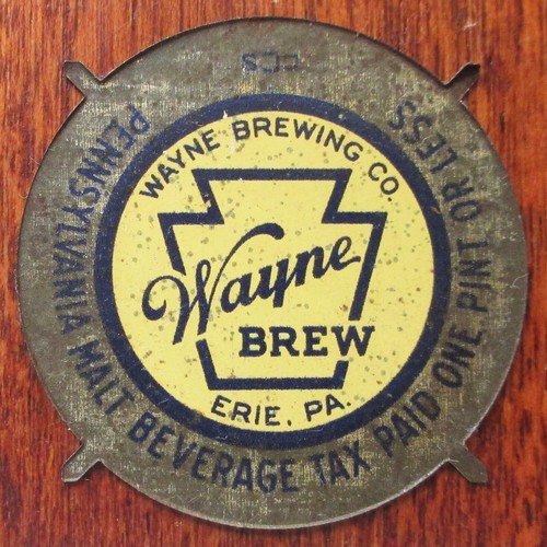 WAYNE BREW Beer Cork Bottle Cap Slug, Erie PA Brewing eBay