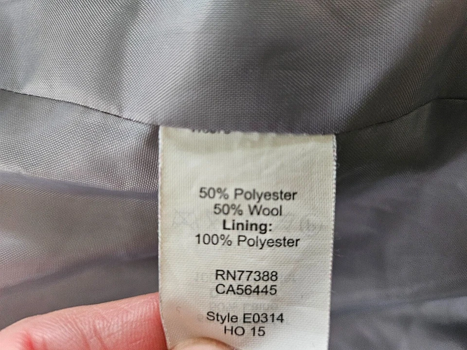 J. Abrigo Crew Stadium Mezcla Lana Guisante Doble Pecho Botones Dorados Talla 2 Foto 4 de 4