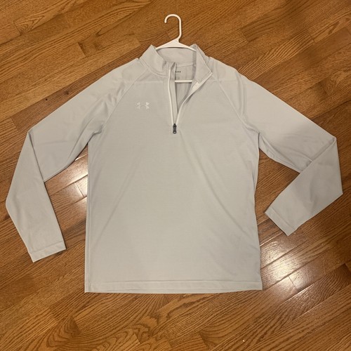 Under Armour Mens Large Long Sleeve Pullover Loose 1/2 Zip HeatGear Gym (12) - Picture 11 of 13