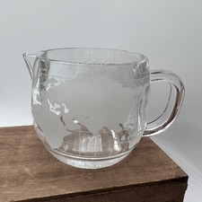 Vintage Nestle Nescafe Globe Glass Creamer or Pitcher Made in Japan Glassware Ca