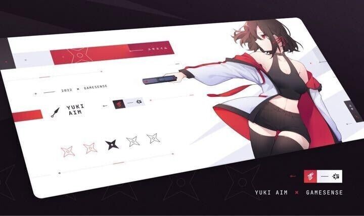 Yuki Aim × Gamesense Radar マウスパッド ホワイト 61WGASJ1asL.jpg_BO30,255,255,