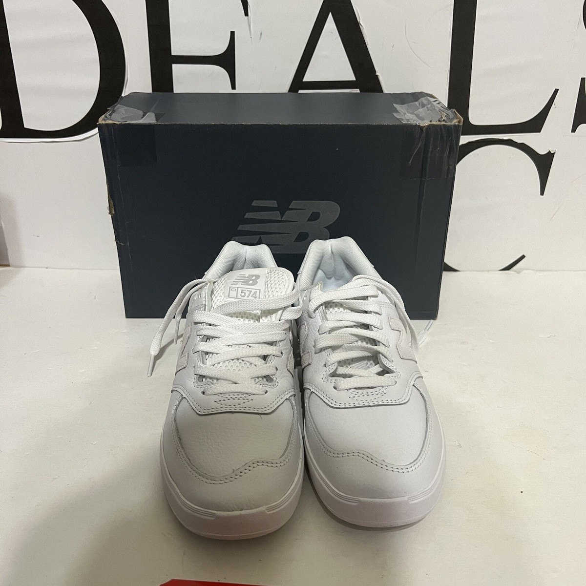New Balance CT 574 CT574WCP White White Size 8 Light Damaged