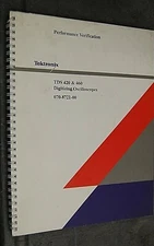 TDS 420 & 460 Digitizing Oscilloscope 070-8721-00 Performance Verification