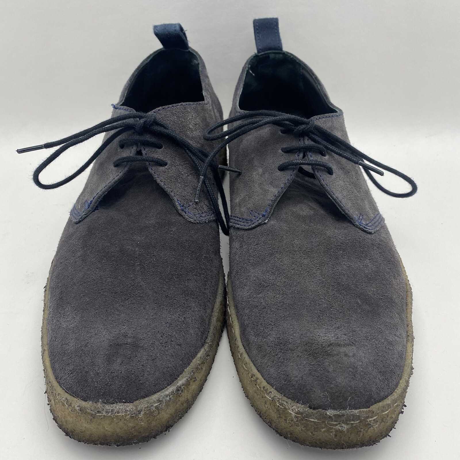 SAOLA Surface To Air Uomo Grigio Scamosciato Punta Tinta Unita Suola Crepe Derby US Taglia 11 M