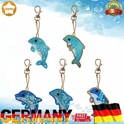 5pcs Special Shaped Drill Keychains Rhinestone Pendant DIY Phone Bag Charm Decor