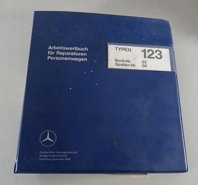 Arbeitsrichtzeiten Mercedes Benz W123 Limousine, T-Modell, Coupe 200 220 230 etc - Bild 1 von 4