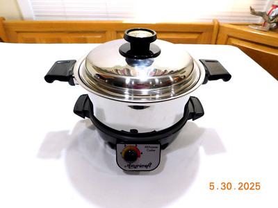 KITCHEN CRAFT AMERICRAFT 4 QT STOCK POT SLOW COOKER T304 STAINLESS WATERLESS