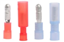 MVP 100 Pcs of 14-22 AWG Red and Blue Nylon Male & Female Bullet Terminals .180"