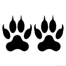 Wolf Tracks Prints - Decal Sticker - Multiple Colors  Sizes - ebn6158