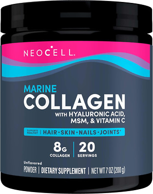 NeoCell Marine Collagen Powder with Hyaluronic Acid, MSM and Vitamin C