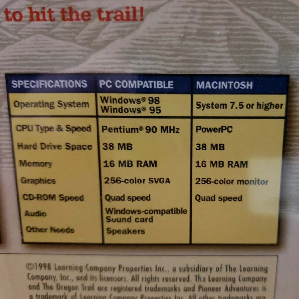 The Oregon Trail - 3rd Edition PC Game - Limited Edition Wood Box Set NEW NO UPC - Image 3 of 3