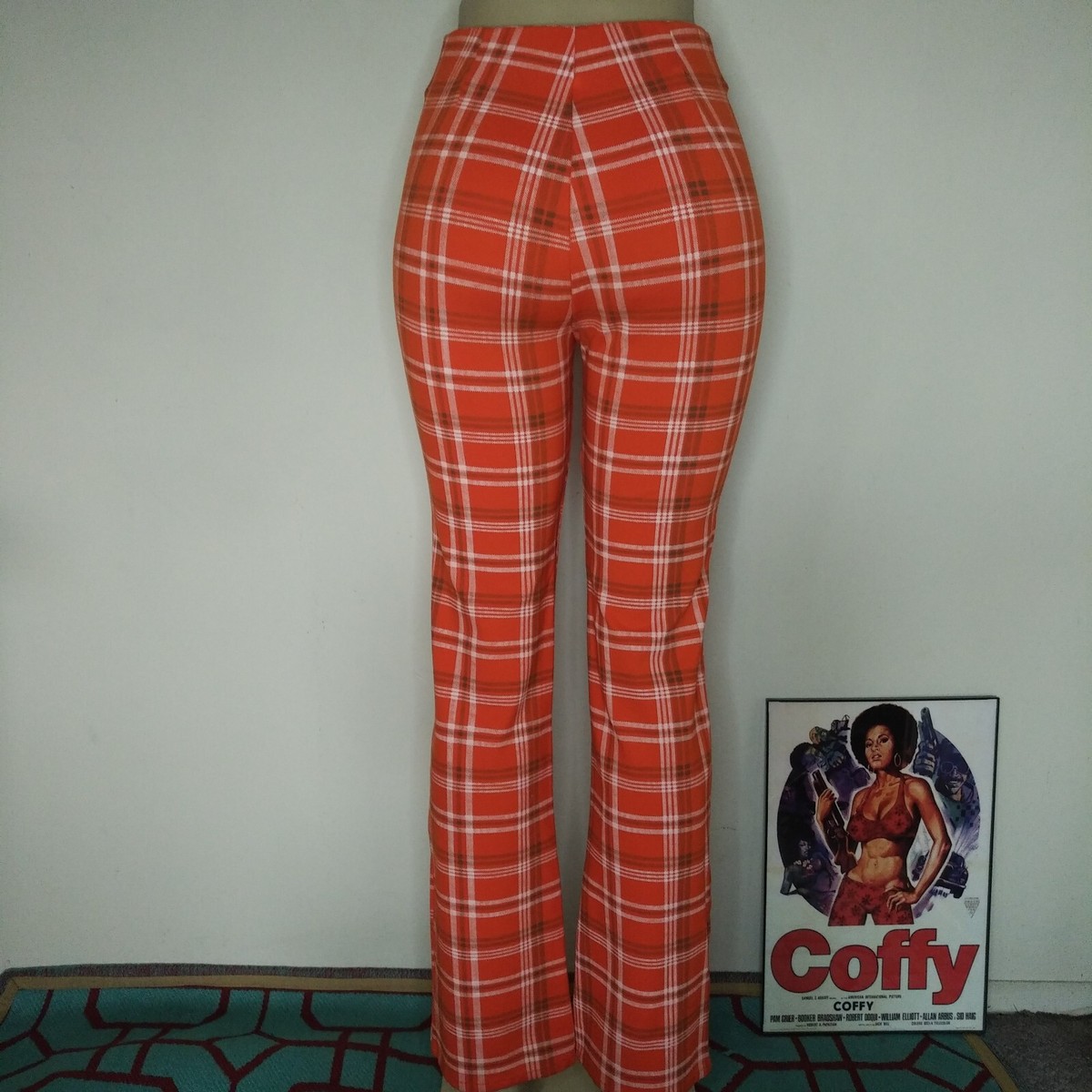 I.AM.GIA Polaris Pants Womens Extra Small Orange Plaid High I.AM.GIA Polaris Pants Womens Extra Small Orange Plaid High